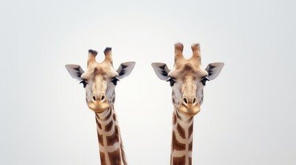 Poster - Generative AI Towering giraffes posing elegantly.