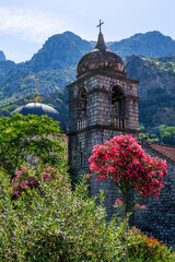 Wall Mural - Bell tower of an Orthodox church in the Montenegrin city of Kotor