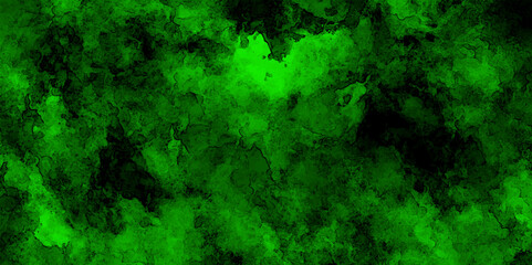 Fototapete - Green grunge textured wall background. Modern beautiful stylist green texture background with smoke. Watercolor green grunge abstract painting stylist charming modern texture