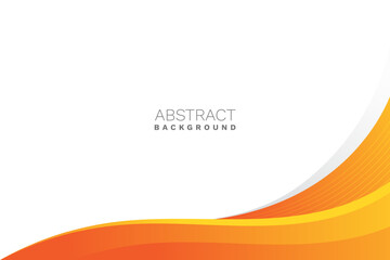 Wall Mural - abstract orange wavy business style background. vector illustration