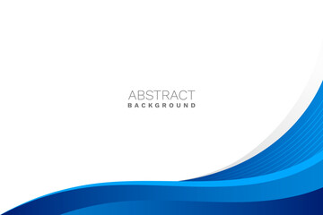 Wall Mural - abstract blue wavy business style background. vector illustration
