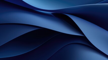 Wall Mural - close-up blue abstract curved monochrome paper