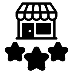 Wall Mural - store rating star icon