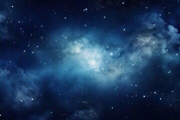 Poster - starry night sky backdrop with detailed galaxy and nebula