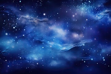 Poster - starry night sky backdrop with detailed galaxy and nebula