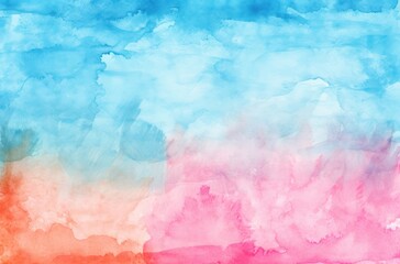  watercolor paint background design with colorful orange pink blue