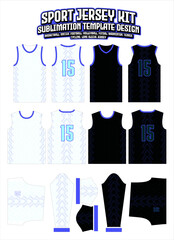 Wall Mural - blue futuristic outline Jersey Apparel Sports Wear print pattern