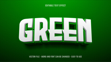 Poster - Editable text effect green 