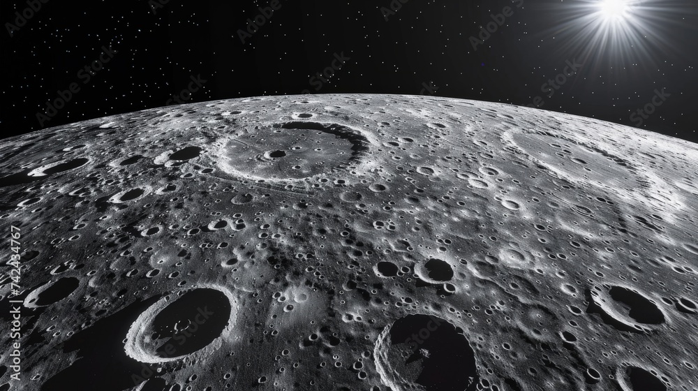 Mercury In Science Mercury, showcasing its cratered surface, captured with a high ...