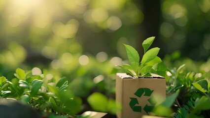 Aufkleber - a macro shot of a label on a product packaging certifying that it was made with sustainable material