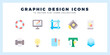 © Icon - 10 Graphic Design Flat icon pack. vector illustration.