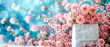 Serene Sakura Blossoms, Pink Petals Against a Blue Sky, Springtime in Japan, Cherry Tree Close-Up