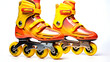 Roller skates on white background