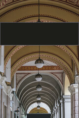 Wall Mural - Scenic panoramic view of historic old town downtown with historic building facades, parks, the church and cruise destination La Spezia, Italy close to Cinque Terre