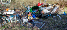 Panorama Scrap To Be Disposed Of In A Garden
