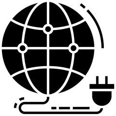 Poster - Global energy solid icon 