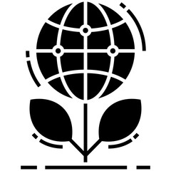 Poster - Eco conservation glyph icon 