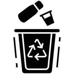 Poster - Recycle bin solid icon 