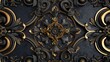 © Julia Jones - Sophisticated Black Leather with Golden Rococo Motifs