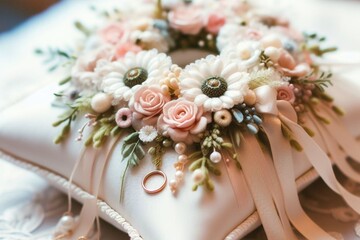 Canvas Print - wedding bouquet on the table