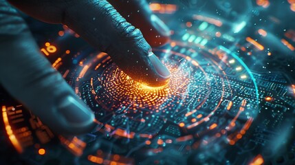 Poster - step into the future of biometric security systems, where personal identification offers unparallele