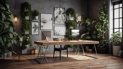 Poster - hyper-realistic images of Pothos plants harmonizing in a bohemian-themed setting. Frame the composition to convey a sense of artistic charm and natural beauty, enhancing the cinematic qualities of the