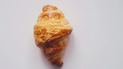 Wall Mural - Croissant on white background.