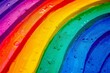 Colorful Rainbow teal Copy Spcae Design. Vivid unwavering wallpaper blended abstract background. Gradient motley blue lgbtq pride colored neon illustration phantasmagorical