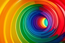 Colorful Rainbow Enigmatic Copy Spcae Design. Vivid Tie Wallpaper Flowing Abstract Background. Gradient Motley Combine Lgbtq Pride Colored Neon Illustration Illusory