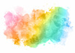 abstract hand painted rainbow coloured watercolour splatter design