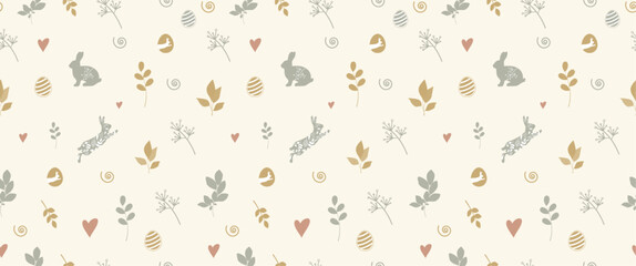 Canvas Print - Seamless Easter pattern. Modern design in pastel colors.