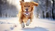 cold dog snow