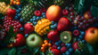 Colorful Christmas decorations 4k,
A poster of fruit with the word fruit on it
