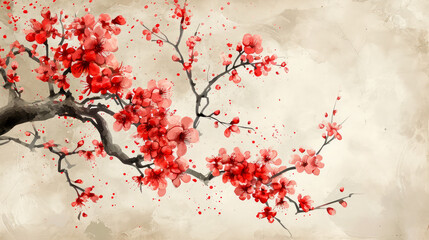  sakura pattern on background