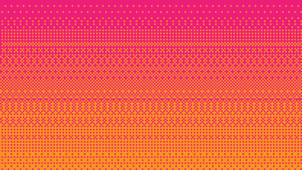 Poster - Pixel art dithering background in red and orange color. Vector illustration