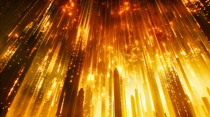 Poster - Golden Elegance: Bright Bokeh Lights and Gold Textures, Conveying a Luxurious Festive Mood