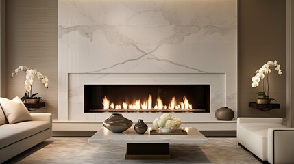 Wall Mural - design contemporary fireplace