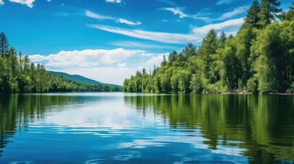 Poster - nature lake side