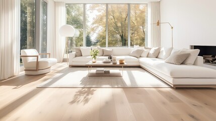 Wall Mural - hardwood white oak flooring