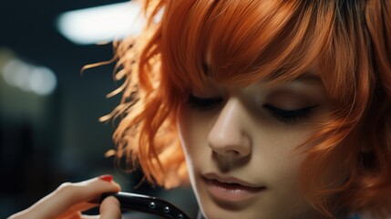 Poster - Close up shot of a person holding a cell phone. Suitable for technology concepts
