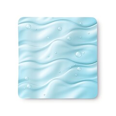 Poster - A blue square with water bubbles. Suitable for backgrounds or abstract concepts