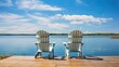relaxation lake dock chairs