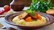  A plate of couscous traditional algerian dish