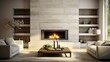 stylish contemporary fireplace