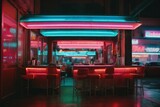 Fototapeta Paryż - neon bar