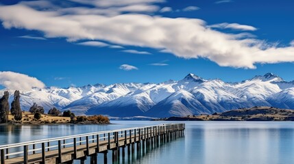 Wall Mural - mountains lake wanaka