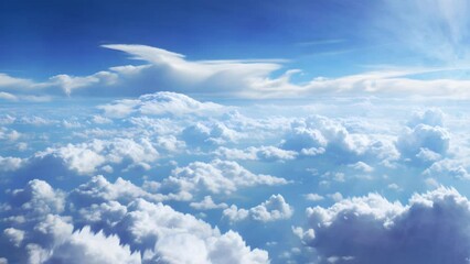 Wall Mural - flying above amazing cloudscase at daytime