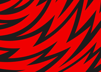 Poster - Abstract background with seamless curved sharp zigzag line pattern