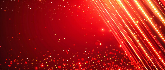 Poster - Festive Sparkle: Red and Gold Glitter Background for a Warm and Vibrant Holiday Atmosphere