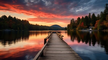 Wall Mural - outdoor saranac lake